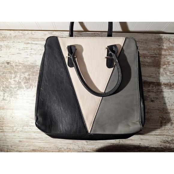 Steve Madden Handbag Top‎ Handles Black & White Faux Leather Womens - Picture 9 of 9